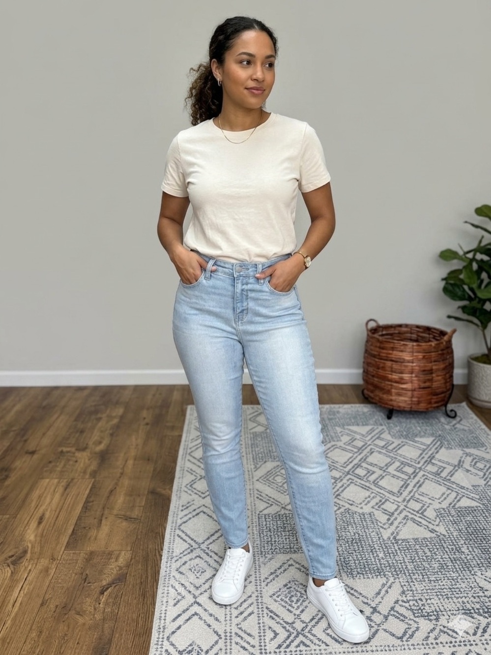 L'AGENCE Light Blue Skinny Jeans